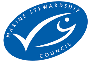 Logo Marine Stewardship Council, entidad colaboradora de la Vuelta al Mundo Magallanes-Elcano