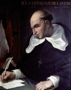 Bartolomé de las Casas (c.1484–1566). Óleo sobre tela, autor anónimo, siglo XVI.